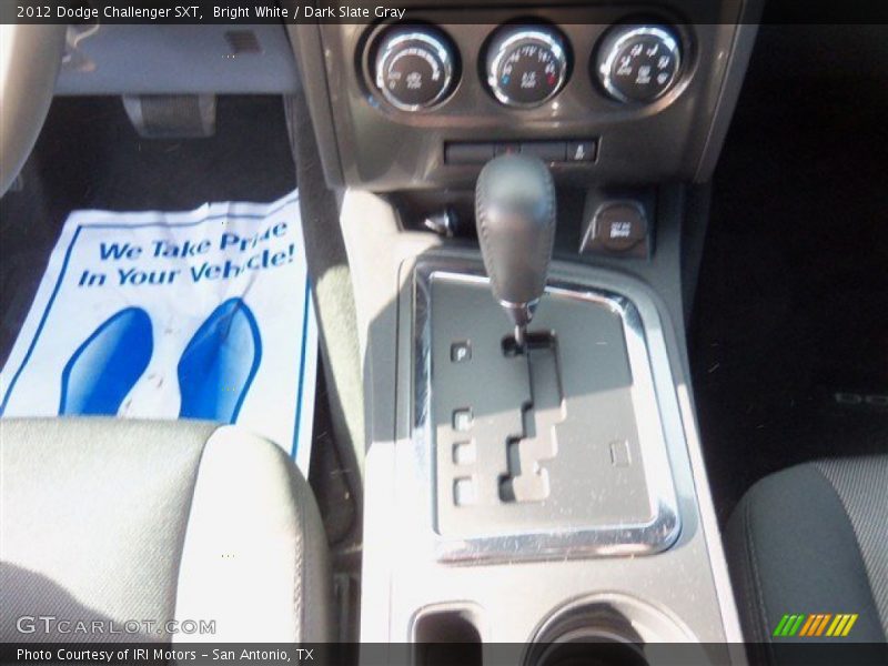 Bright White / Dark Slate Gray 2012 Dodge Challenger SXT
