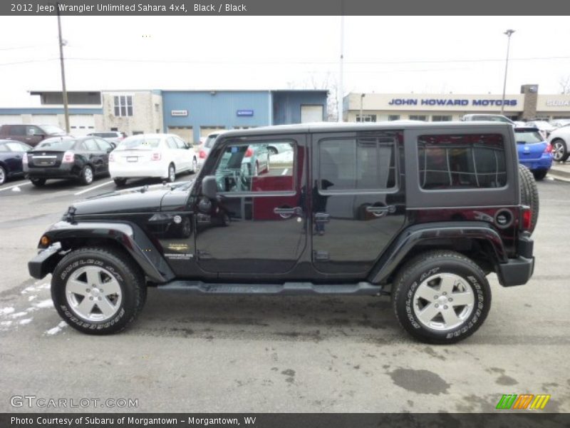 Black / Black 2012 Jeep Wrangler Unlimited Sahara 4x4
