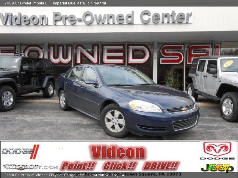 Imperial Blue Metallic / Neutral 2009 Chevrolet Impala LT