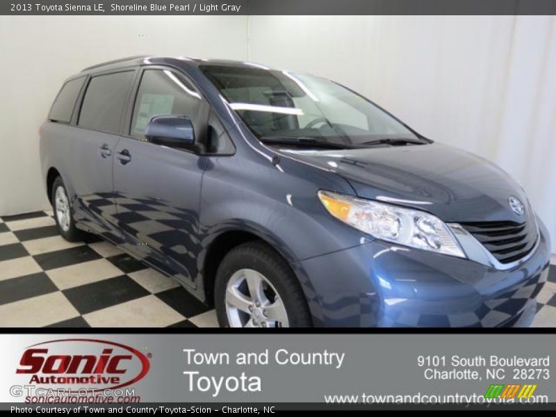 Shoreline Blue Pearl / Light Gray 2013 Toyota Sienna LE