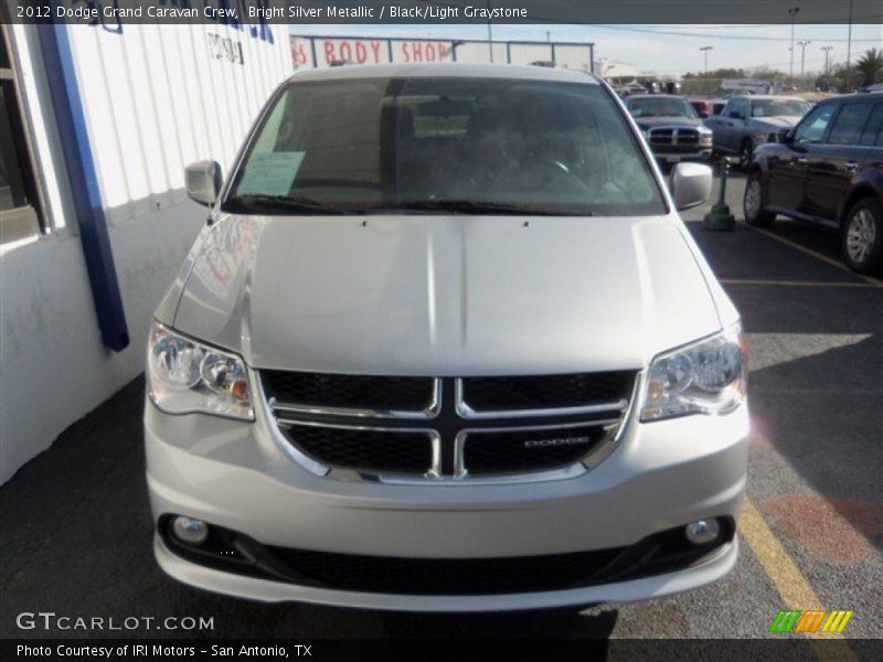 Bright Silver Metallic / Black/Light Graystone 2012 Dodge Grand Caravan Crew