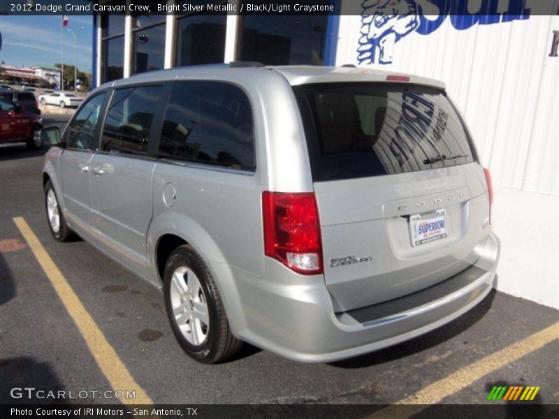 Bright Silver Metallic / Black/Light Graystone 2012 Dodge Grand Caravan Crew