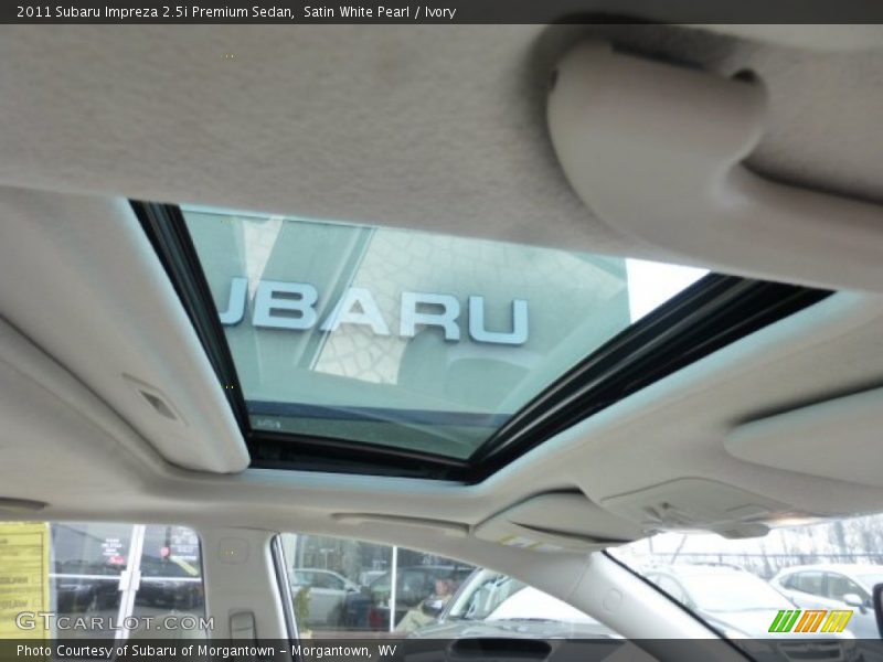 Satin White Pearl / Ivory 2011 Subaru Impreza 2.5i Premium Sedan