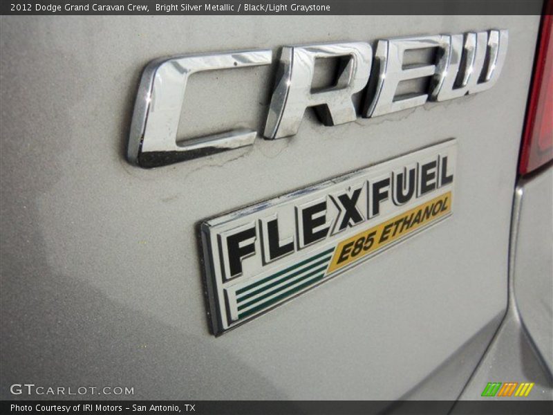 Bright Silver Metallic / Black/Light Graystone 2012 Dodge Grand Caravan Crew