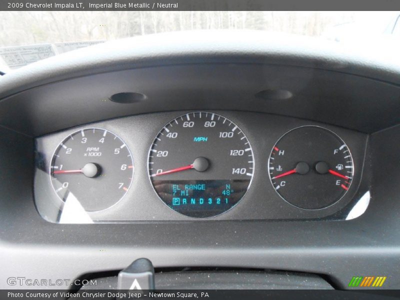Imperial Blue Metallic / Neutral 2009 Chevrolet Impala LT