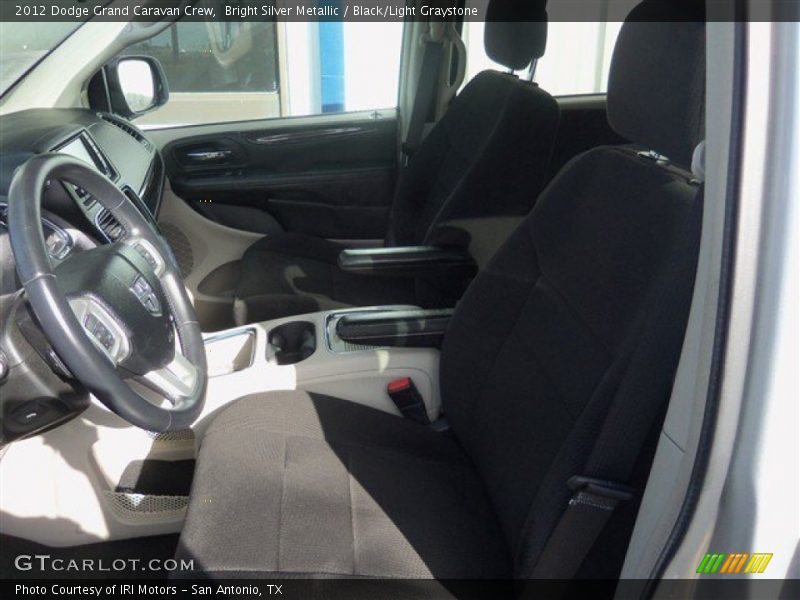Bright Silver Metallic / Black/Light Graystone 2012 Dodge Grand Caravan Crew