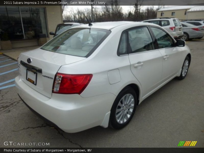 Satin White Pearl / Ivory 2011 Subaru Impreza 2.5i Premium Sedan