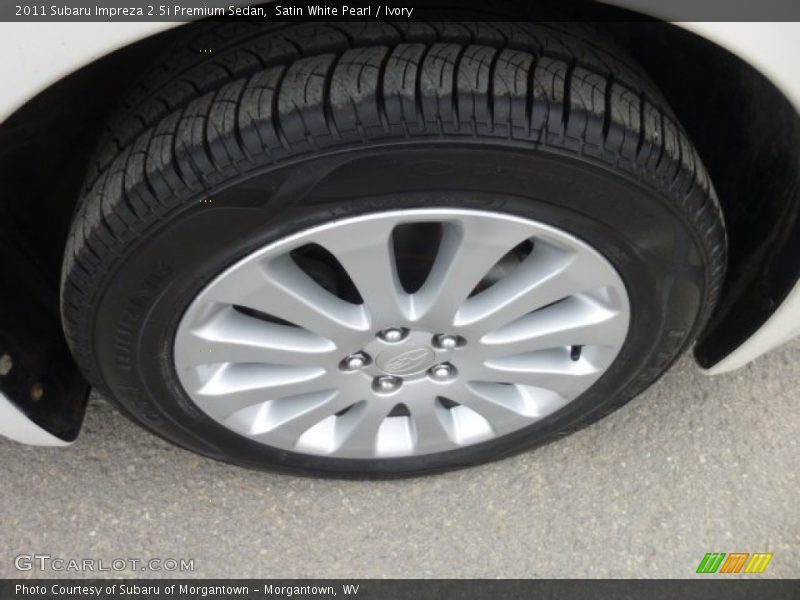 Satin White Pearl / Ivory 2011 Subaru Impreza 2.5i Premium Sedan