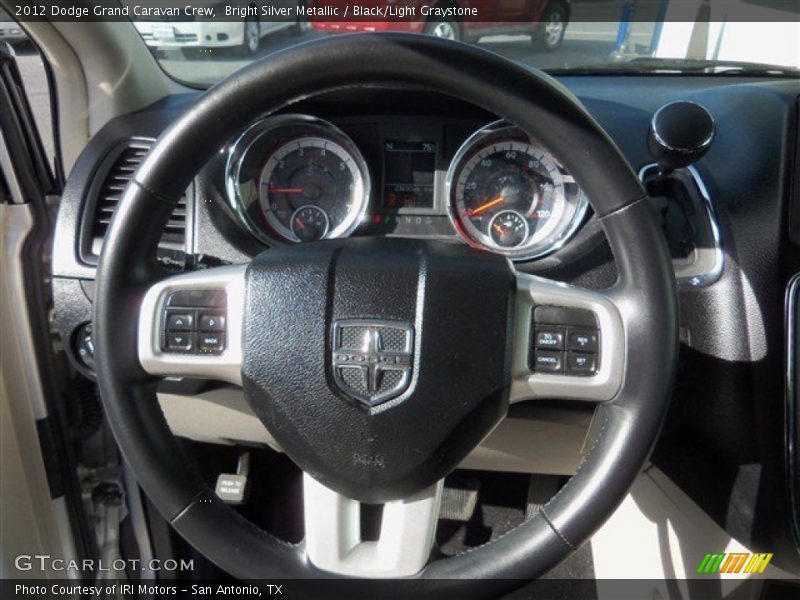 Bright Silver Metallic / Black/Light Graystone 2012 Dodge Grand Caravan Crew