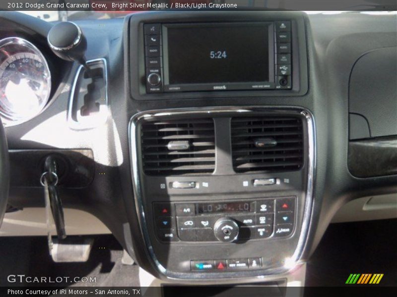 Bright Silver Metallic / Black/Light Graystone 2012 Dodge Grand Caravan Crew