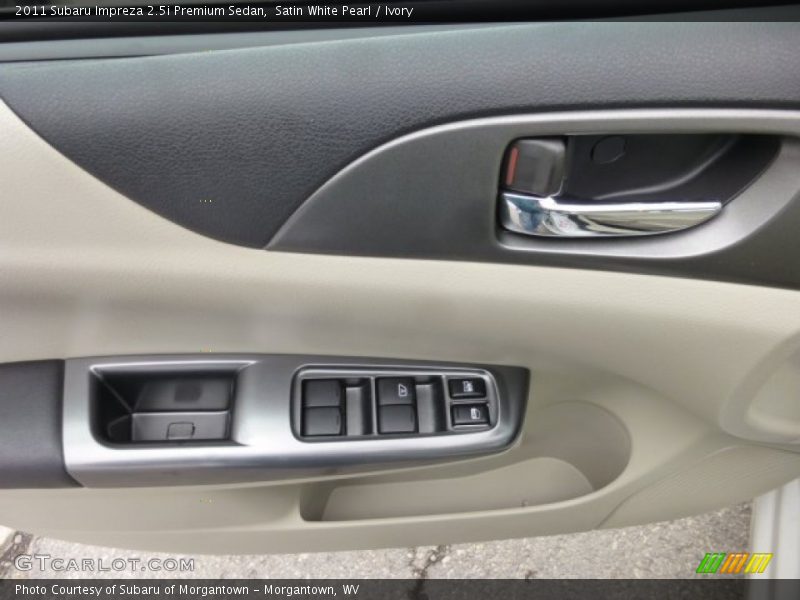 Satin White Pearl / Ivory 2011 Subaru Impreza 2.5i Premium Sedan
