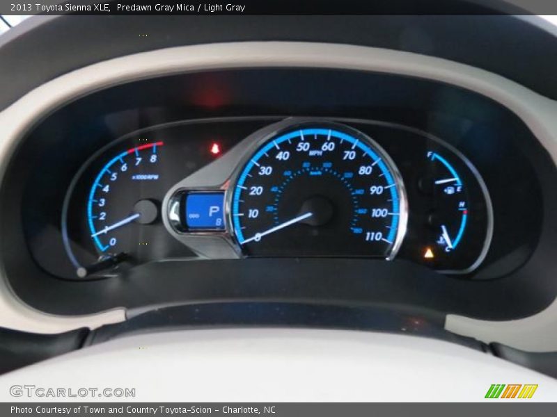Predawn Gray Mica / Light Gray 2013 Toyota Sienna XLE