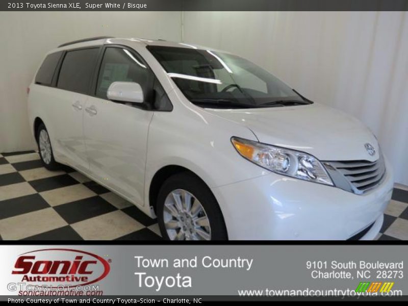 Super White / Bisque 2013 Toyota Sienna XLE