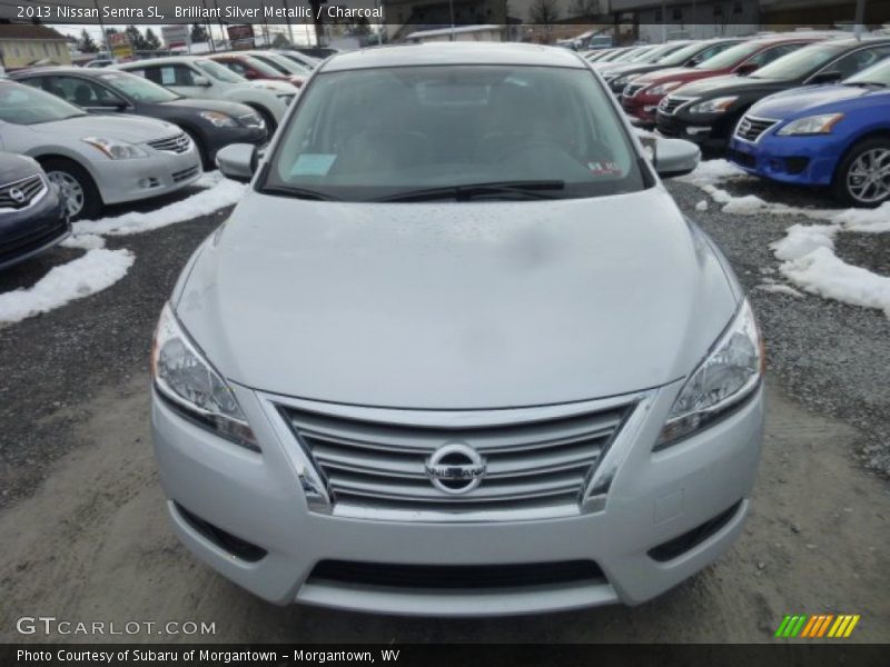 Brilliant Silver Metallic / Charcoal 2013 Nissan Sentra SL