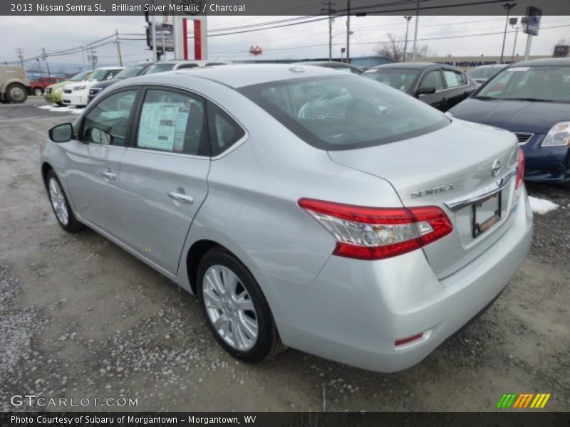 Brilliant Silver Metallic / Charcoal 2013 Nissan Sentra SL