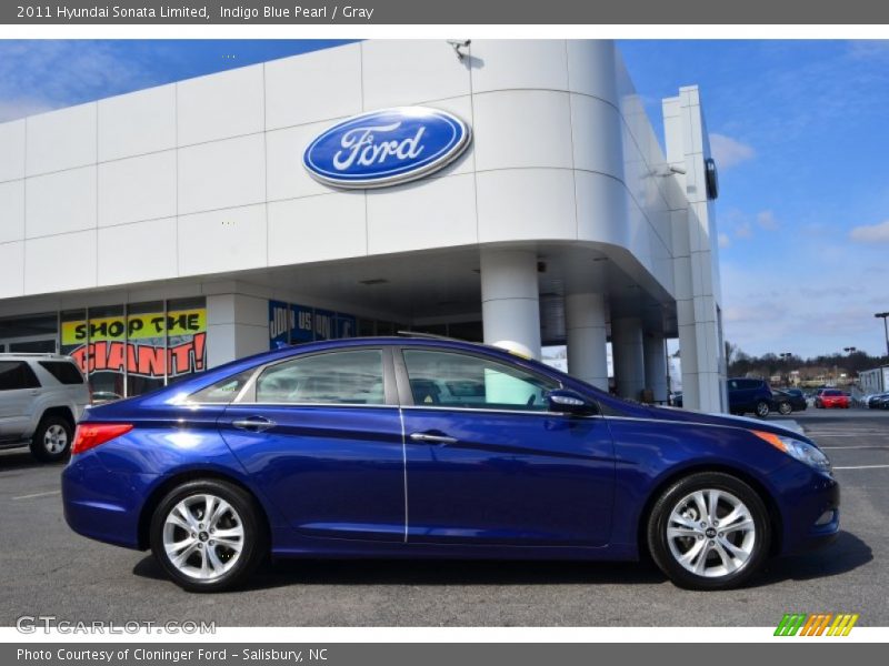 Indigo Blue Pearl / Gray 2011 Hyundai Sonata Limited
