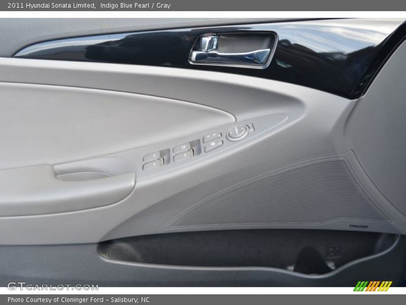 Indigo Blue Pearl / Gray 2011 Hyundai Sonata Limited