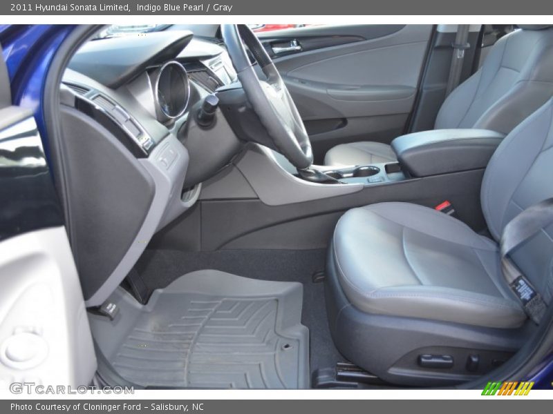 Indigo Blue Pearl / Gray 2011 Hyundai Sonata Limited