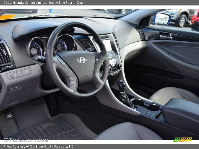 Indigo Blue Pearl / Gray 2011 Hyundai Sonata Limited