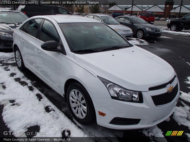 Summit White / Jet Black/Medium Titanium 2011 Chevrolet Cruze LS