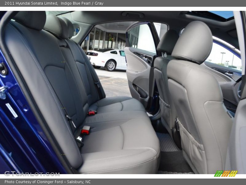 Indigo Blue Pearl / Gray 2011 Hyundai Sonata Limited