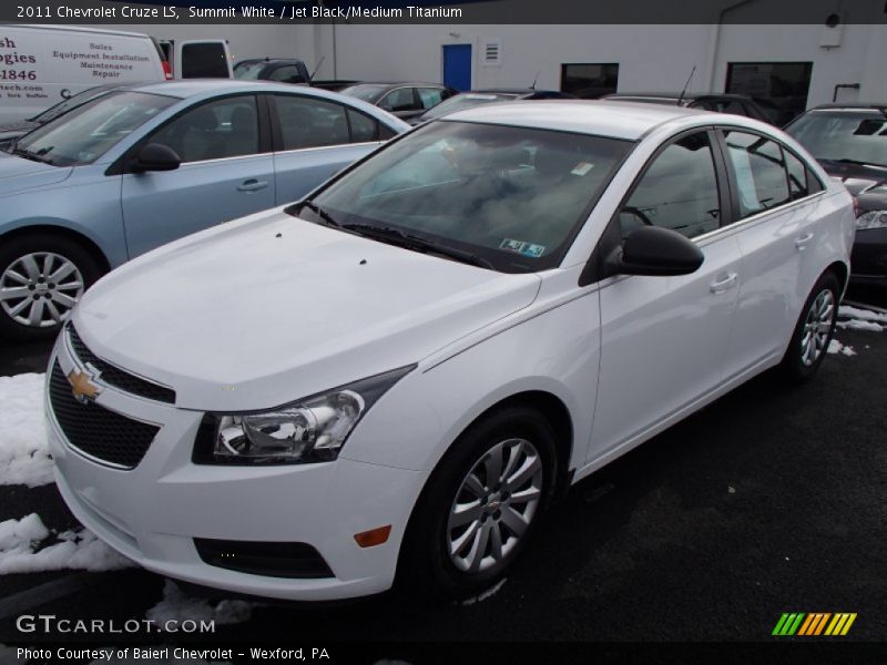 Summit White / Jet Black/Medium Titanium 2011 Chevrolet Cruze LS