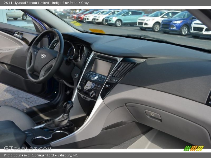 Indigo Blue Pearl / Gray 2011 Hyundai Sonata Limited