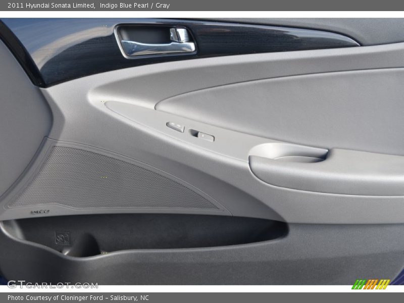 Indigo Blue Pearl / Gray 2011 Hyundai Sonata Limited