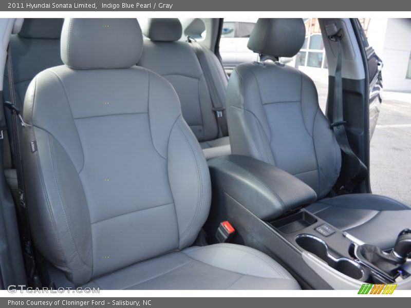 Indigo Blue Pearl / Gray 2011 Hyundai Sonata Limited