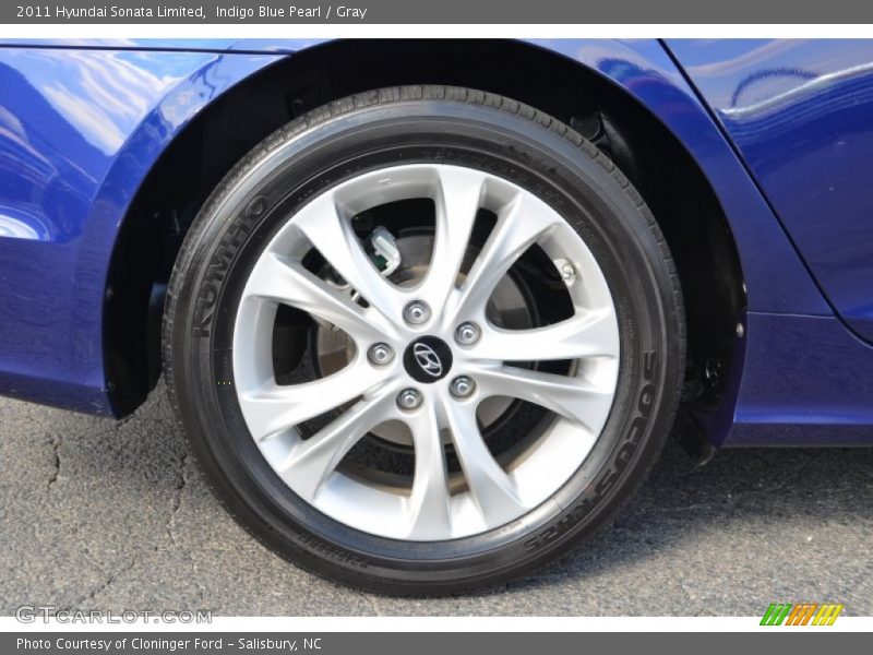 Indigo Blue Pearl / Gray 2011 Hyundai Sonata Limited