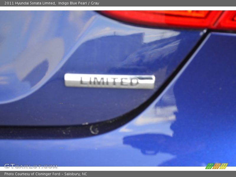 Indigo Blue Pearl / Gray 2011 Hyundai Sonata Limited