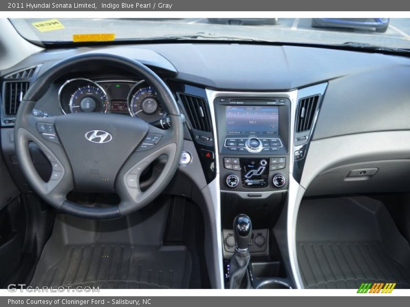 Indigo Blue Pearl / Gray 2011 Hyundai Sonata Limited