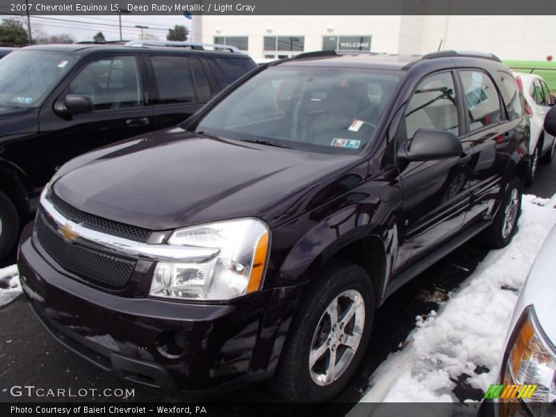 Deep Ruby Metallic / Light Gray 2007 Chevrolet Equinox LS