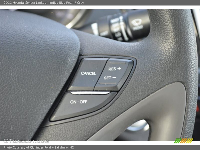 Indigo Blue Pearl / Gray 2011 Hyundai Sonata Limited