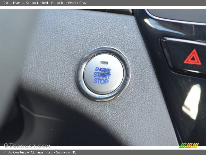 Indigo Blue Pearl / Gray 2011 Hyundai Sonata Limited