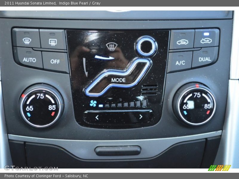 Indigo Blue Pearl / Gray 2011 Hyundai Sonata Limited