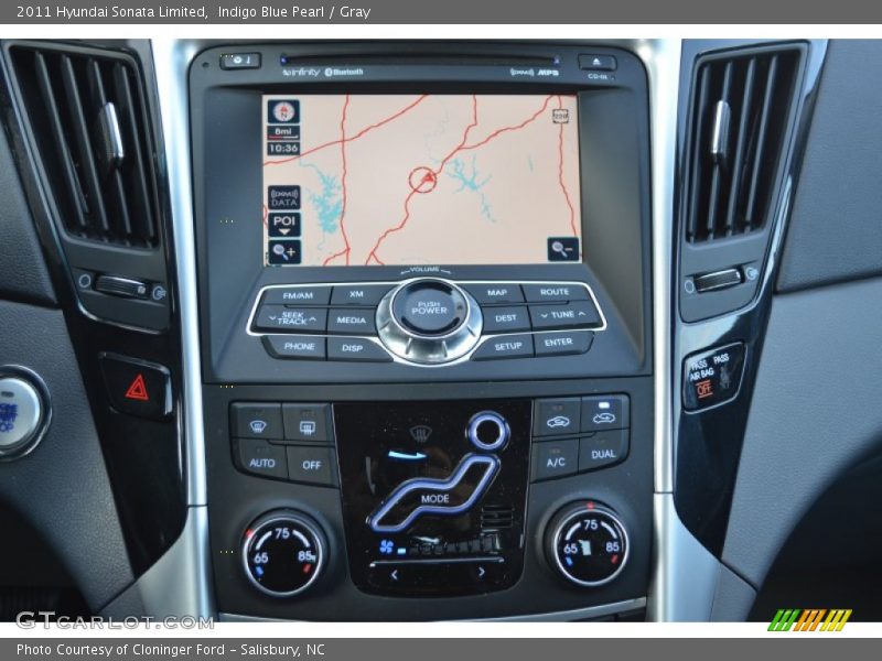 Indigo Blue Pearl / Gray 2011 Hyundai Sonata Limited