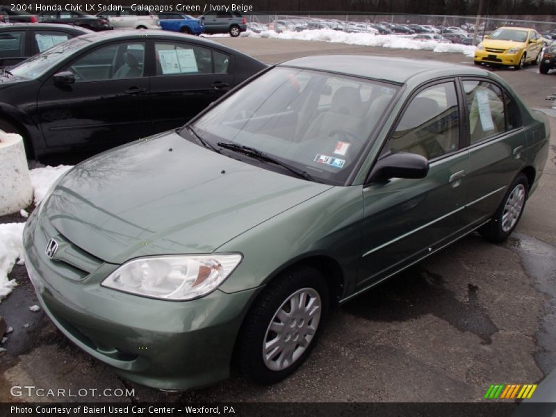 Galapagos Green / Ivory Beige 2004 Honda Civic LX Sedan