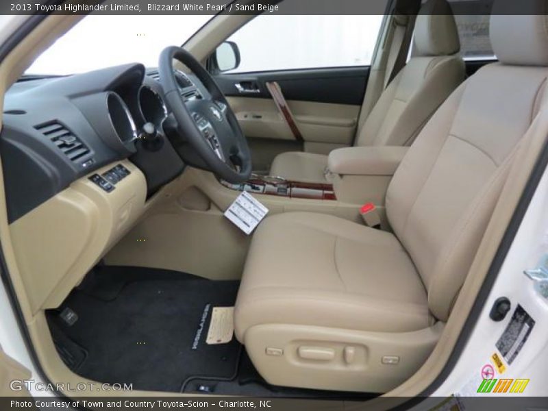 Blizzard White Pearl / Sand Beige 2013 Toyota Highlander Limited