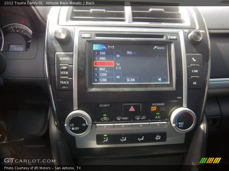 Attitude Black Metallic / Black 2012 Toyota Camry SE