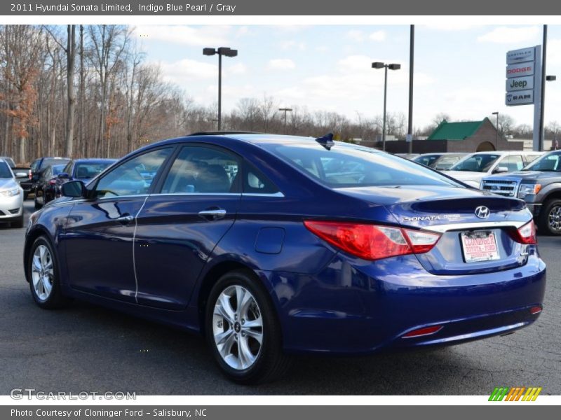 Indigo Blue Pearl / Gray 2011 Hyundai Sonata Limited