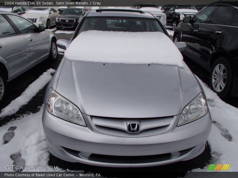 Satin Silver Metallic / Gray 2004 Honda Civic EX Sedan