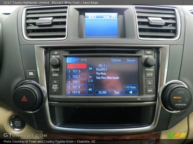 Blizzard White Pearl / Sand Beige 2013 Toyota Highlander Limited