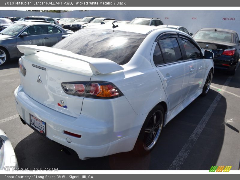 Wicked White Metallic / Black 2010 Mitsubishi Lancer RALLIART AWD