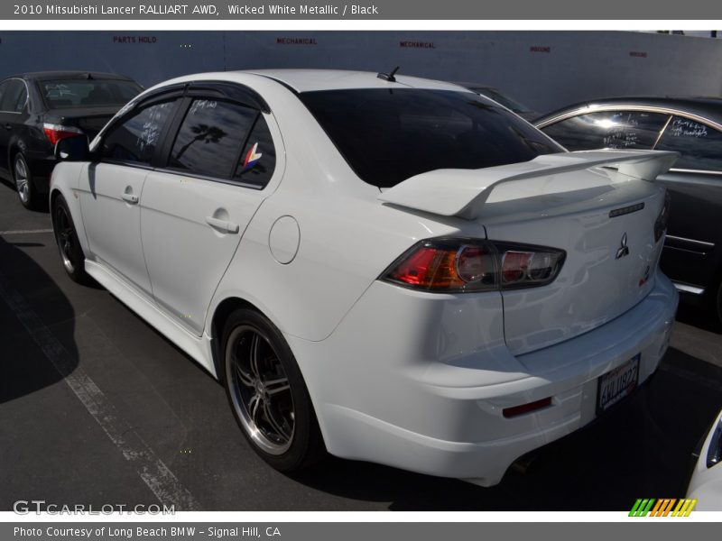 Wicked White Metallic / Black 2010 Mitsubishi Lancer RALLIART AWD