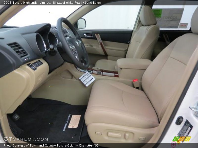 Blizzard White Pearl / Sand Beige 2013 Toyota Highlander Limited