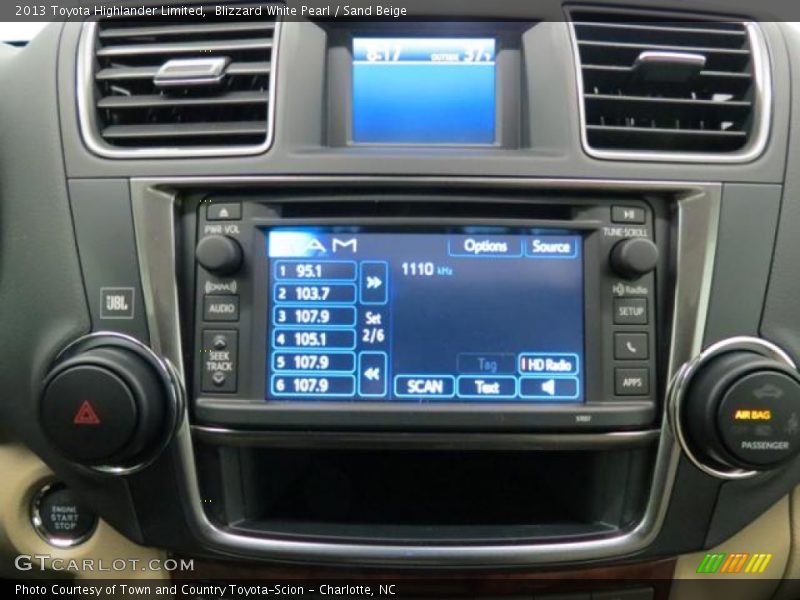 Blizzard White Pearl / Sand Beige 2013 Toyota Highlander Limited