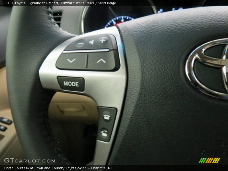 Blizzard White Pearl / Sand Beige 2013 Toyota Highlander Limited