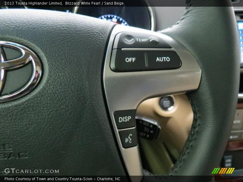 Blizzard White Pearl / Sand Beige 2013 Toyota Highlander Limited