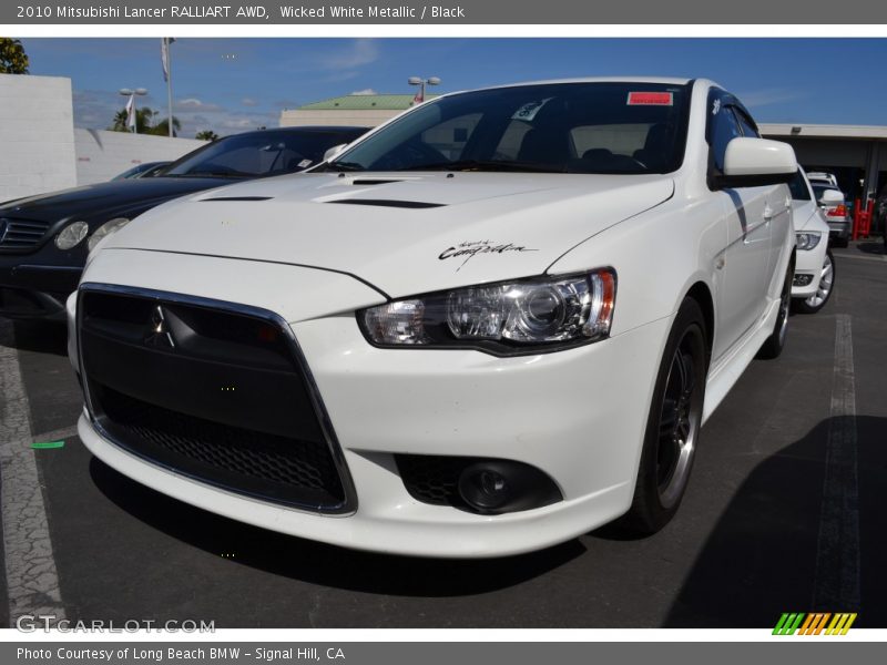 Wicked White Metallic / Black 2010 Mitsubishi Lancer RALLIART AWD
